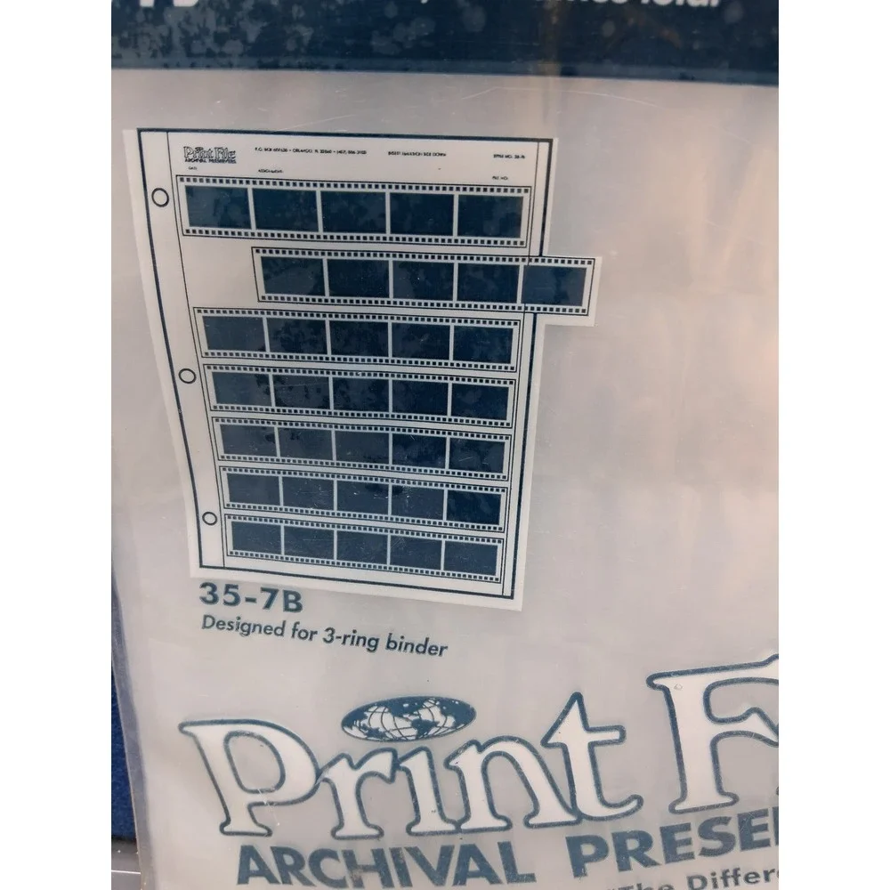 Print File 35mm Archival Negative Preservers Clear 25 Pack 357B Binder Sleeves